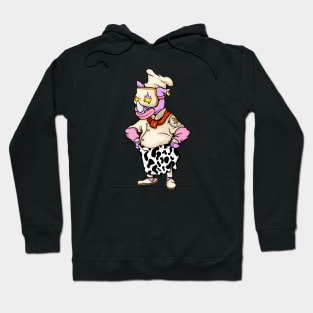 Dope Slluks character mr.rhino chef posing illustration Hoodie